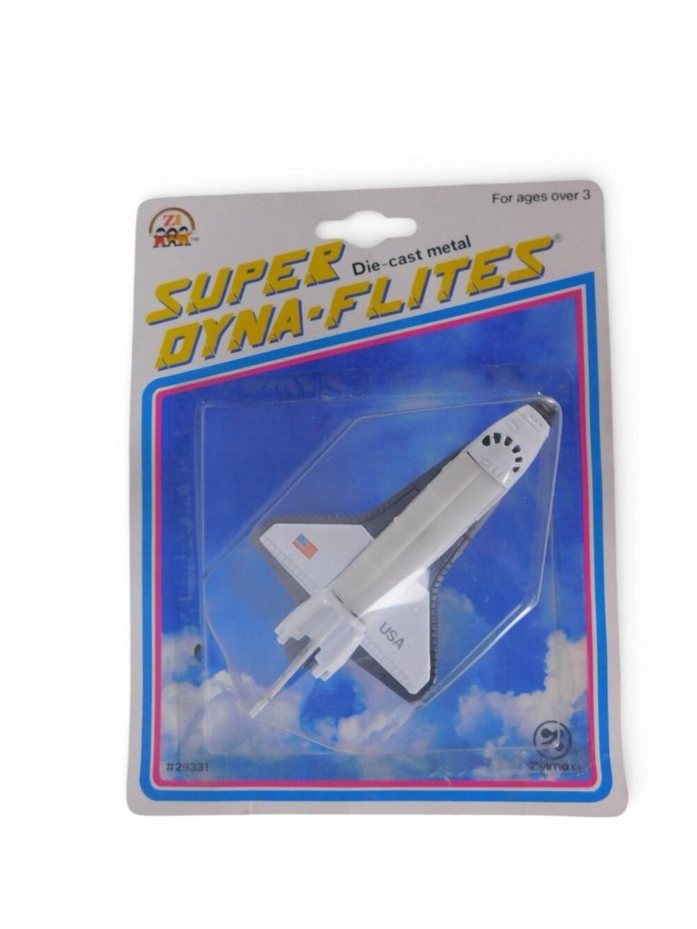 Vintage Zylmex Super Dyna-Flites Die-Cast Zamak White Space Shuttle Unopened